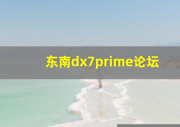 东南dx7prime论坛