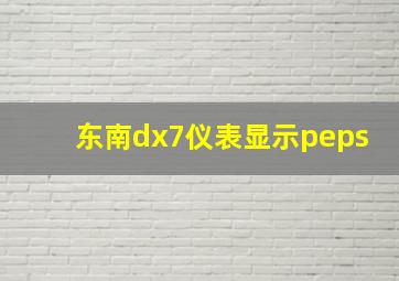 东南dx7仪表显示peps