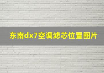 东南dx7空调滤芯位置图片