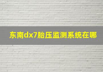 东南dx7胎压监测系统在哪