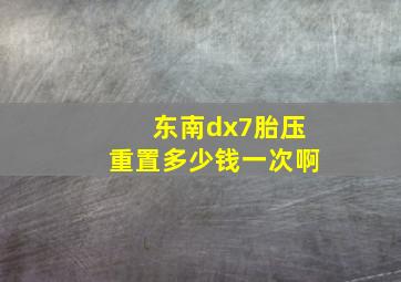 东南dx7胎压重置多少钱一次啊