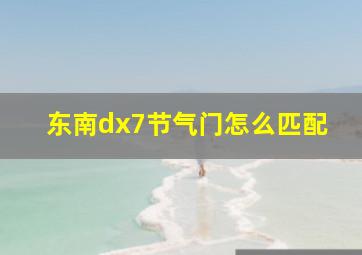 东南dx7节气门怎么匹配