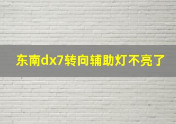 东南dx7转向辅助灯不亮了