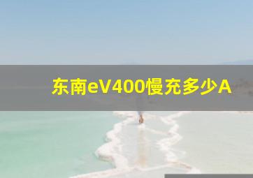 东南eV400慢充多少A