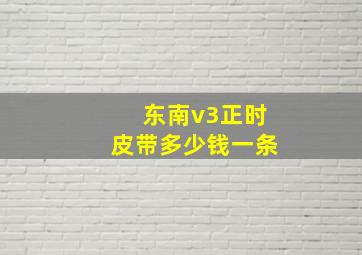 东南v3正时皮带多少钱一条