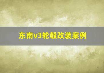 东南v3轮毂改装案例