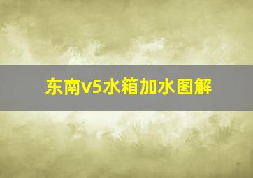 东南v5水箱加水图解