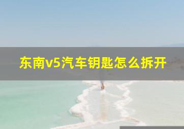 东南v5汽车钥匙怎么拆开