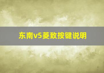 东南v5菱致按键说明