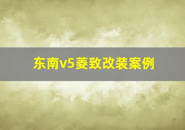 东南v5菱致改装案例