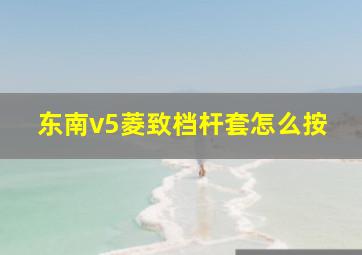 东南v5菱致档杆套怎么按