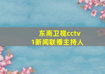 东南卫视cctv1新闻联播主持人