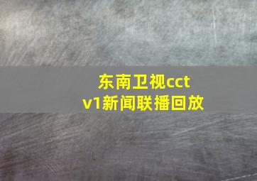 东南卫视cctv1新闻联播回放