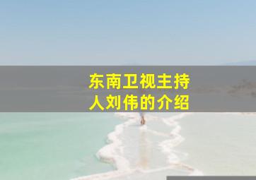 东南卫视主持人刘伟的介绍