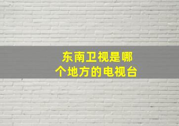 东南卫视是哪个地方的电视台