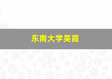 东南大学吴霞