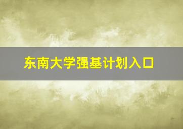 东南大学强基计划入口