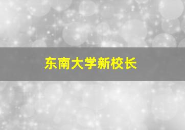 东南大学新校长