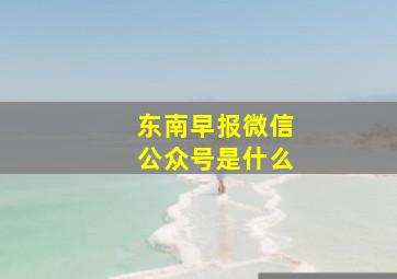 东南早报微信公众号是什么