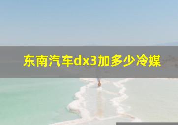 东南汽车dx3加多少冷媒