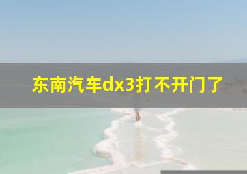 东南汽车dx3打不开门了