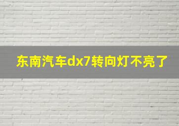 东南汽车dx7转向灯不亮了