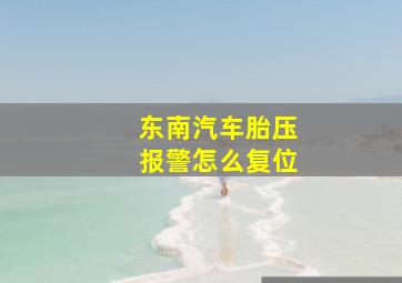 东南汽车胎压报警怎么复位