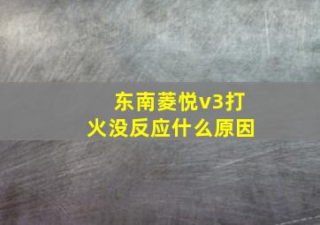 东南菱悦v3打火没反应什么原因