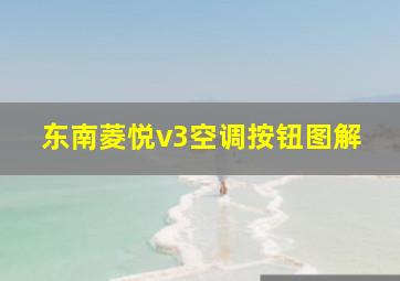 东南菱悦v3空调按钮图解