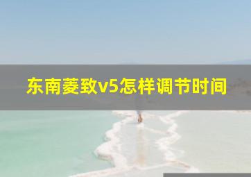 东南菱致v5怎样调节时间