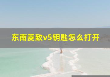 东南菱致v5钥匙怎么打开