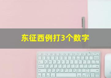 东征西例打3个数字