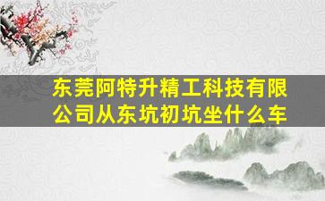 东莞阿特升精工科技有限公司从东坑初坑坐什么车