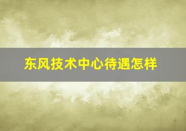 东风技术中心待遇怎样