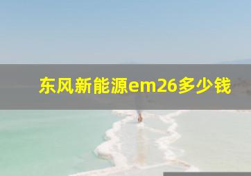 东风新能源em26多少钱