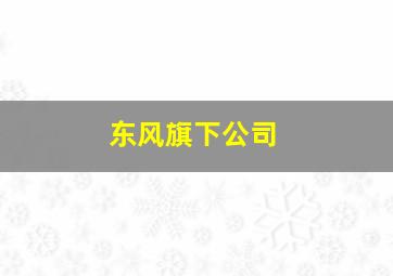 东风旗下公司