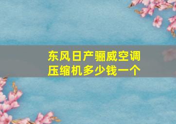 东风日产骊威空调压缩机多少钱一个