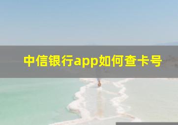 中信银行app如何查卡号