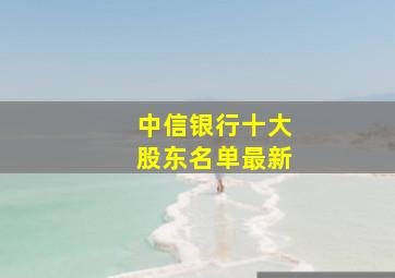 中信银行十大股东名单最新