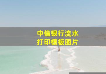 中信银行流水打印模板图片