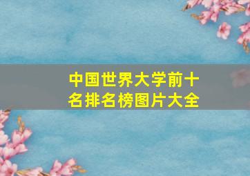 中国世界大学前十名排名榜图片大全