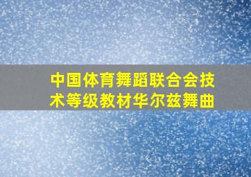 中国体育舞蹈联合会技术等级教材华尔兹舞曲