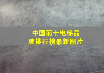 中国前十电梯品牌排行榜最新图片