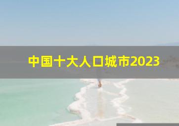 中国十大人口城市2023