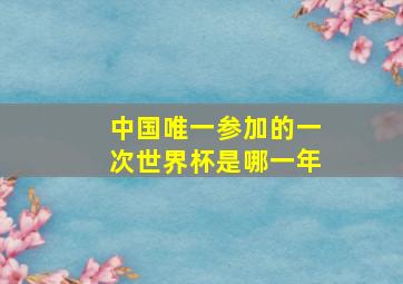 中国唯一参加的一次世界杯是哪一年