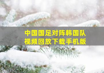 中国国足对阵韩国队视频回放下载手机版