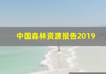 中国森林资源报告2019