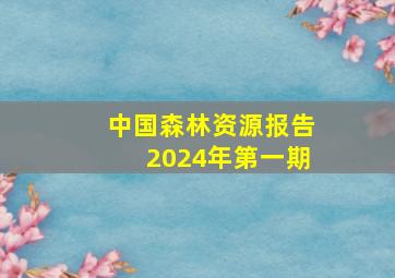 中国森林资源报告2024年第一期