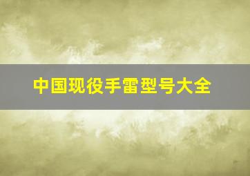 中国现役手雷型号大全