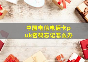 中国电信电话卡puk密码忘记怎么办